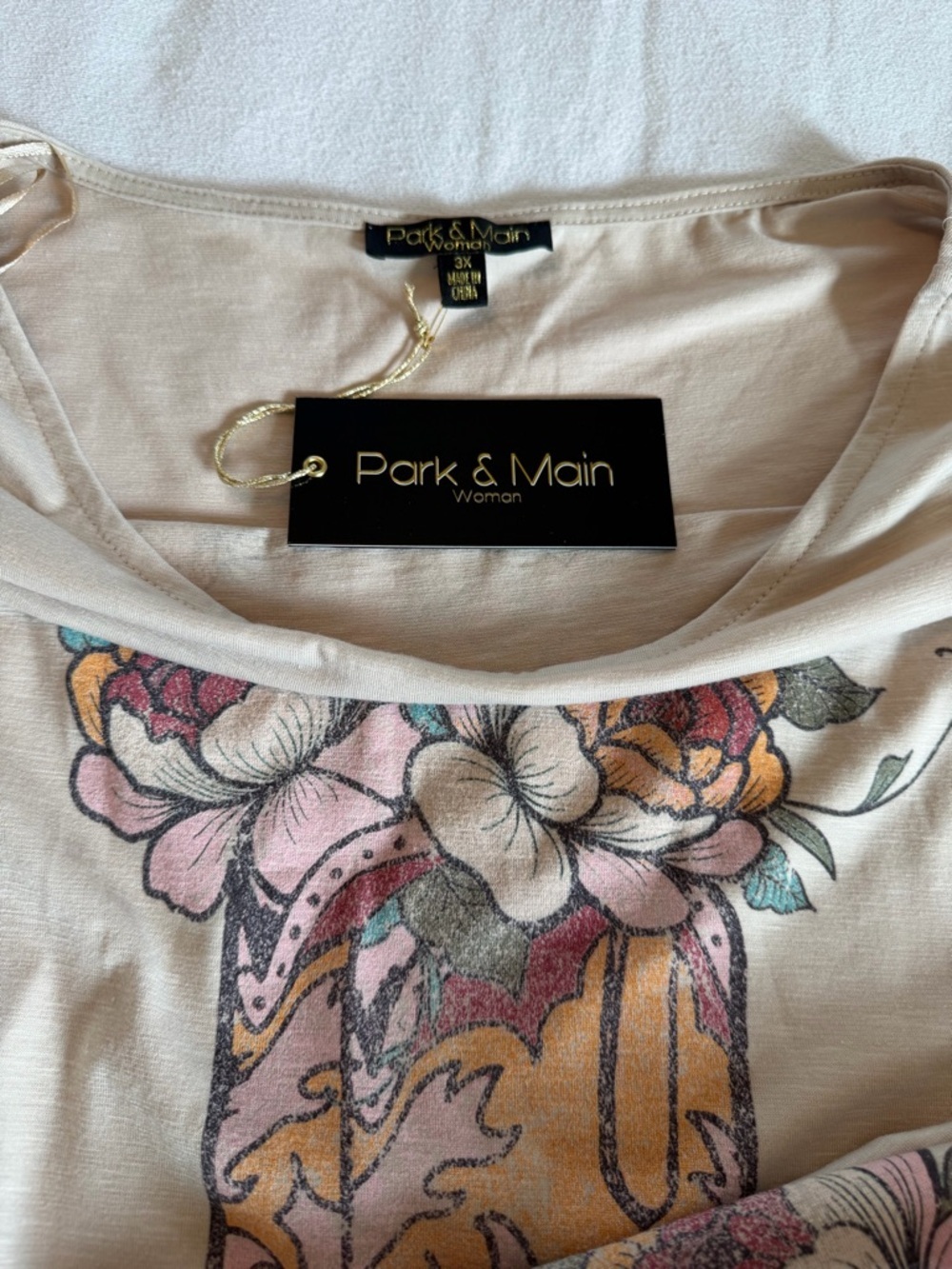 Park & Main 3X NWT Plus Size Western Graphic Tee Cowgirl Festival Floral Tee - Picture 5 of 10